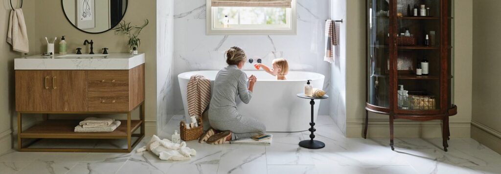Bathroom tile flooring | Webb Carpet Company